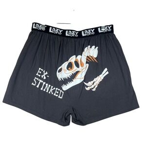 LazyOne Mens Ex-Stinked Dinosaur Graphic Boxers Gray Cotton XL B778 NWT